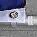 Sports Flags Pennants Company Aluminum 6 Foot Spinning Silver Flagpole for Grommet or House Flag