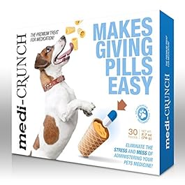 Dog Pill Pouch with Peanut Butter by MediCrunch | Our Treat Promotes Wellness and Reduces Stress/Anxiety When Administering Your Pets Medication/Vitamins | 30 Crunchy Wafer Capsules for Medicine