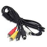 AV TV-Out Audio Video Cable Compatible Sony Handycam DCR-SR42, DCR-SR45, DCR-SR46, DCR-SR47, DCR-SR68, DCR-SX40, DCR-SX41, DCR-SX44, DCR-SX45, DCR-SX63, DCR-SX65, DCR-SX85 (Compatible Models Listed Be