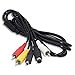 AV TV-Out Audio Video Cable Compatible Sony Handycam DCR-SR42, DCR-SR45, DCR-SR46, DCR-SR47, DCR-SR68, DCR-SX40, DCR-SX41, DCR-SX44, DCR-SX45, DCR-SX63, DCR-SX65, DCR-SX85 (Compatible Models Listed Be