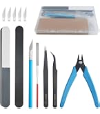 Kit D’outils Modélisme BOOSDEN 9 Pièces – Pinces, Cutter, Lames, Pour Gundam Et Maquettes, Rangement Transparent