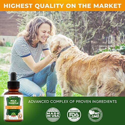 Milk Thistle Natural Liver Support & Detox for Dogs and Cats Made