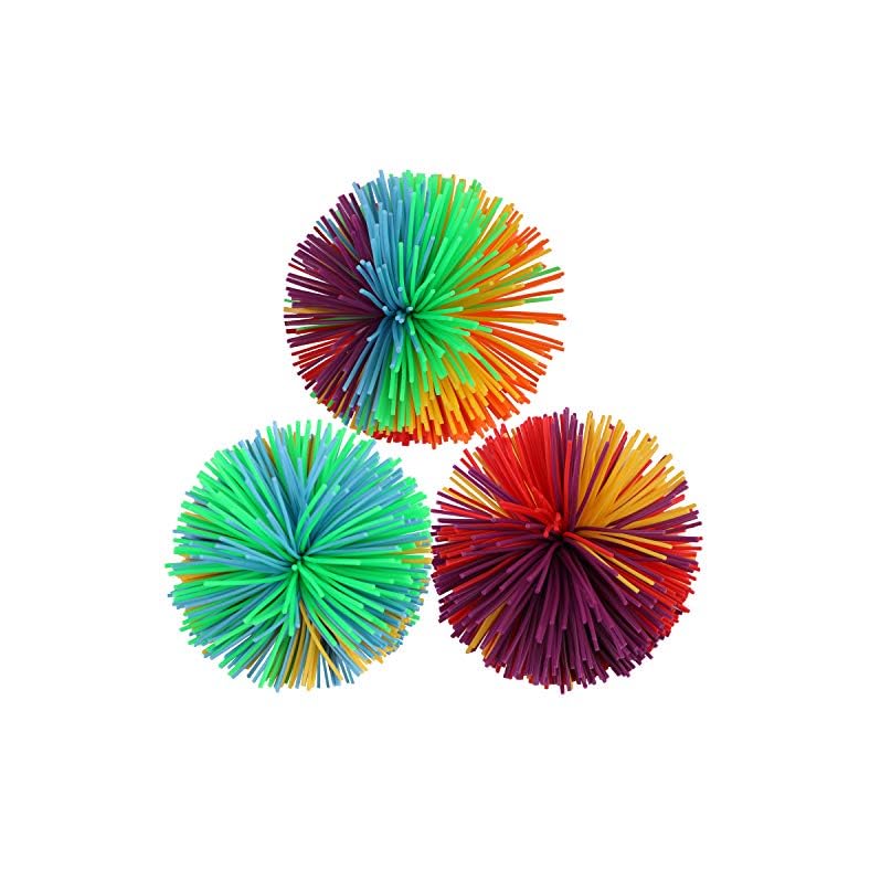 Harapu Monkey Stringy Balls, Soft Stress Balls Monkey Balls Sensory Fidgets Toys Rainbow Colorful Bouncy Pom Ball Stress…