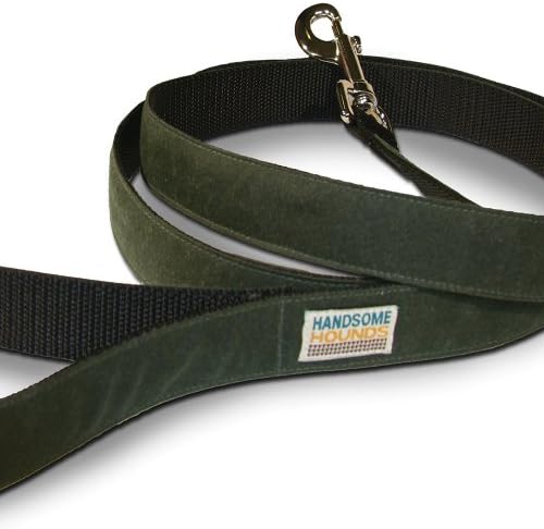 Handsome Hounds Wax Cotton Dog Leash, 6-Feet