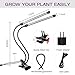 Sondiko Grow Light, Auto On&Off Every Day Full Spectrum Grow Lamp with 3/9/12H Timer, Adjustable Gooseneck 10 Dimmable Levels&3 Switch Modes for Indoor Plants, Black