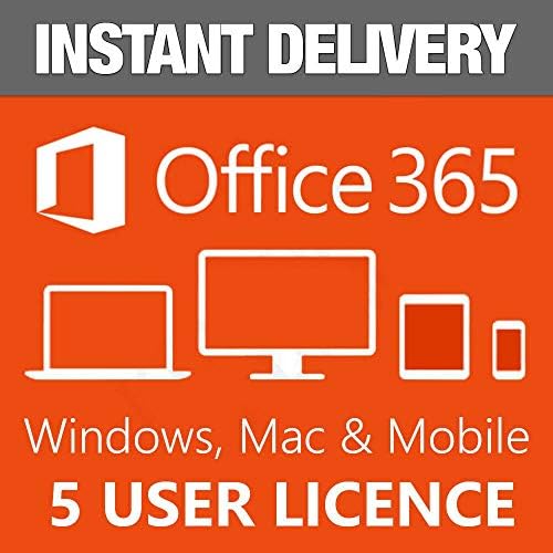 MS Office 365 Home Subscription 5 Users PC/Mac | Lifetime+ 5TB Cloud