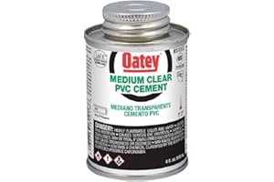 Oatey 31017 PVC Medium Cement, Clear, 4-Ounce