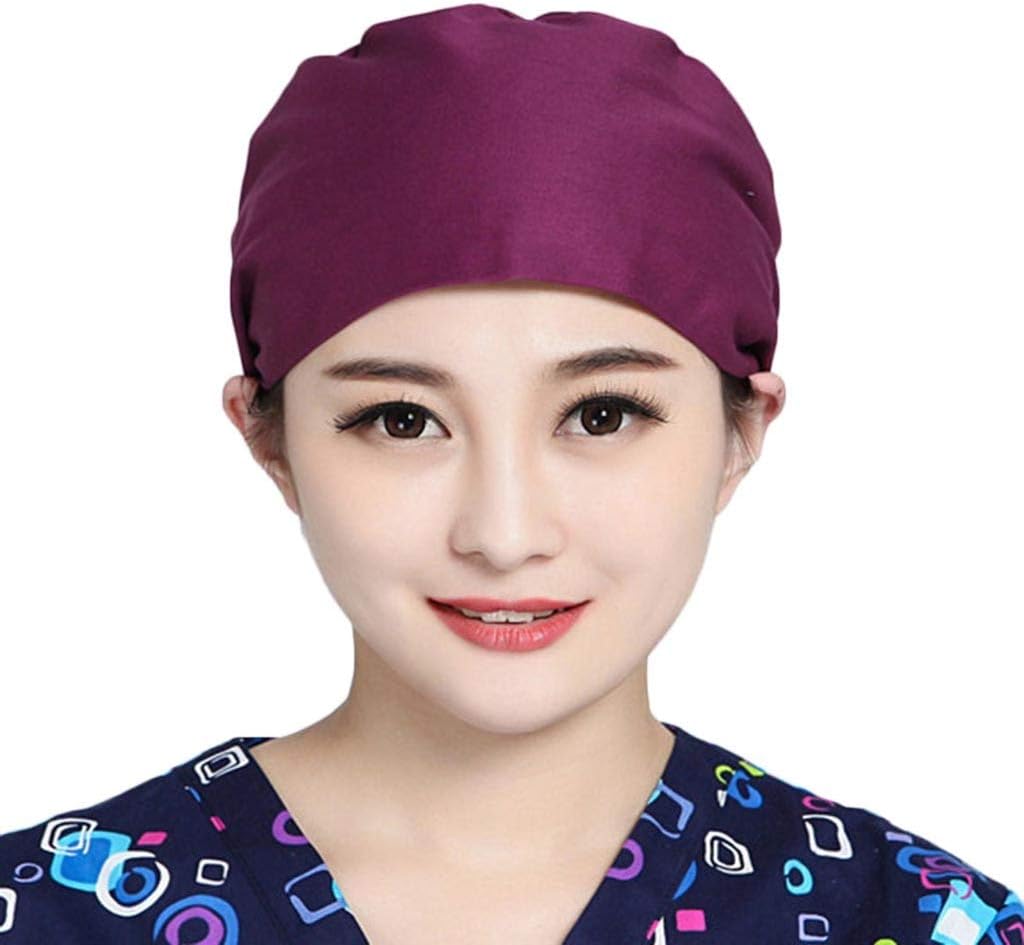 Crazylover Women Men Stretch Slouchy Beanie Hat Unisex Adjustable Cap Sweatband Bouffant Hat for Surgical Doctor Nurse