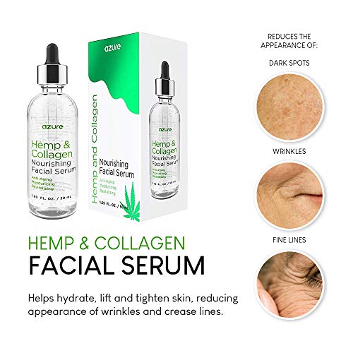 AZURE Hemp & Collagen Nourishing Facial Serum Anti Aging