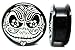 Jack Skellington - B&W Sugar Skull Ear Plugs - Acrylic Screw-On - 10 Sizes - Nightmare Before Christmas - Brand NewPair