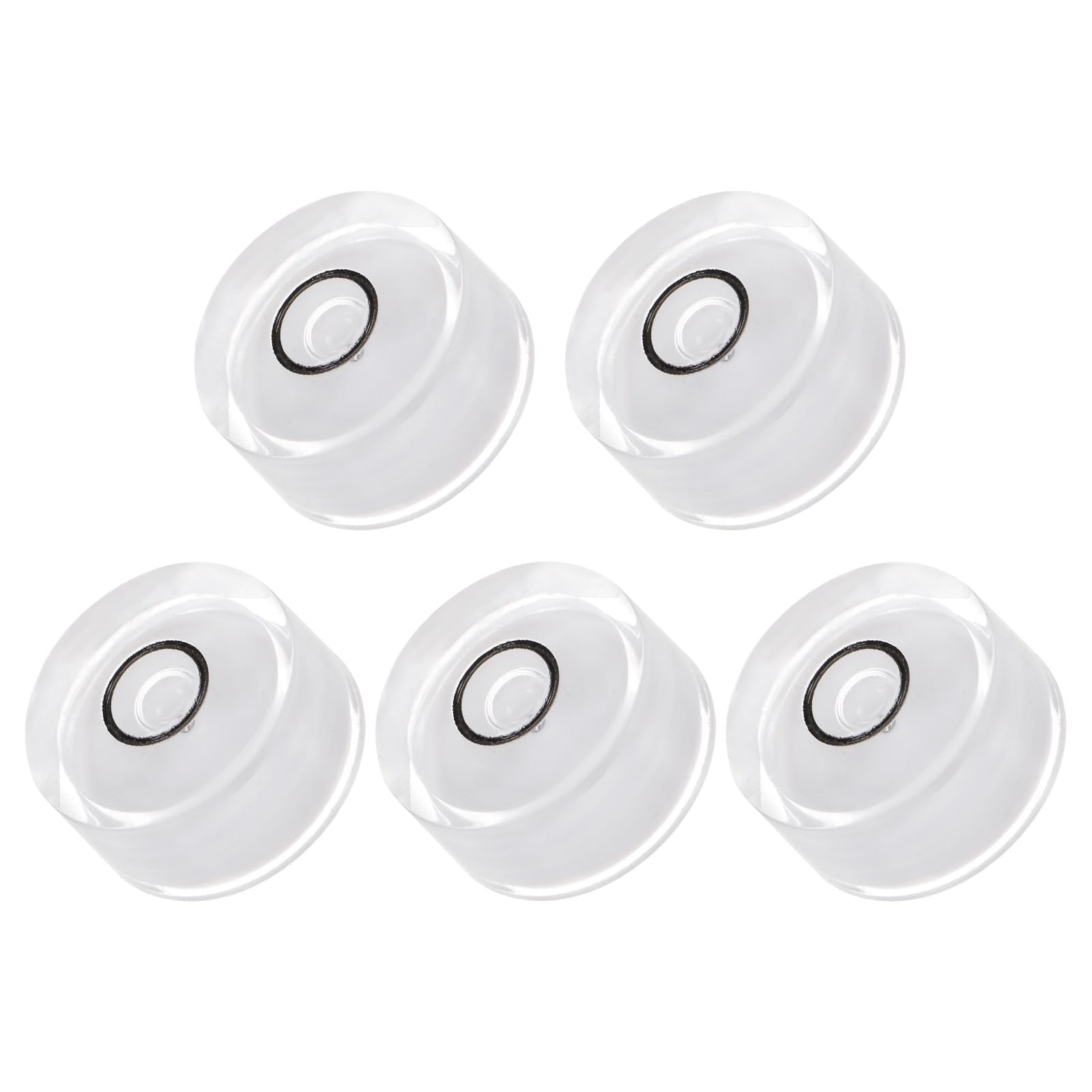 Kozelo 5pcs Small Circular Bubble Spirit Levels - [18mm Diameter 9mm Thickness] Mini Round RV Level Leveling Tools for Travel Trailer Turntable Camera, White