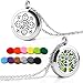2PCS Aromatherapy Essential Oil Diffuser Necklace Stainless Steel Pendant Locket 12 Felt Pads