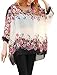 iNewbetter Womens Floral Batwing Sleeve Chiffon Beach Loose Blouse Tunic Tops Black/Cream with Flower Pattern One Size