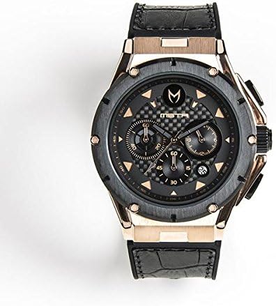 MSTR AMBASSADOR MK3 ROSE GOLD CASE / BLACK DIAL FACE / RUBBER LEATHER BAND