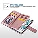 ULAK iPhone 6s Case, iPhone 6 Case, 6s Wallet Case, Wallet iPhone 6S Synthetic Leather Case Folio 9 Card Multi-Slots Flip for Women for Apple iPhone 6s/6 4.7 Inch (Rose Gold)