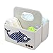 ANG Baby Diaper Organizer, Waterproof Foldable Baby Storage Basket,Nursery Organizer Caddy with Handle for Changing Table Diaper,Baby Shower Gift Baskets for Girls Boys(Dolphin)