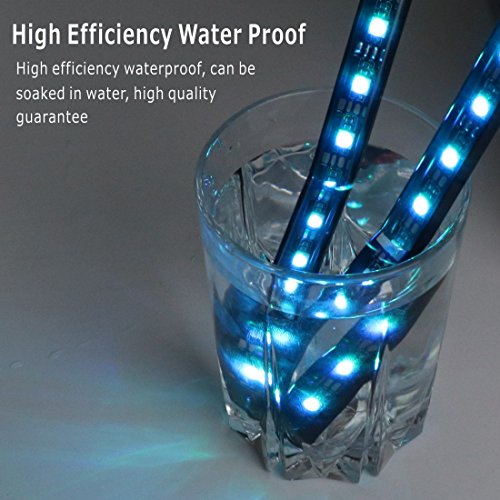 Idefair(TM) Car LED Strip Interior Light,48LEDs Multicolor Waterproof Music Car Interior Underdash Lighting Kit for Truck Van Lorry Motorcycle,with Sound Active Function,Wireless Remote - Thumbnail 4