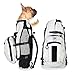 K9 Sport Sack | Dog Carrier Backpack for Small and Medium Pets | Front Facing Adjustable Dog Backpack Carrier | Fully Ventilated | Veterinarian Approved (Medium, Air Plus - Light Grey)
