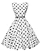 Sleeveless Vintage Swing Dresses Pinup Hepburn Style Size 3XL F-6