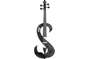 Stagg EVN 4/4 MBK US Silent Violin Set with Case - Metallic Black