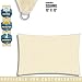 Sunshades Depot 12' x 12' Sun Shade Sail Square Permeable Canopy Tan Beige Custom Size Available Commercial Standard primary