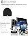 Bluetooth Beanie Cap, Outdoor Sport Knit Hat Fashion Washable with Wireless Rechargeable Removal Earpiece for Audio Listening Music for Cell Phones, iPhone, iPad, Android, Laptops, Tablets - Black