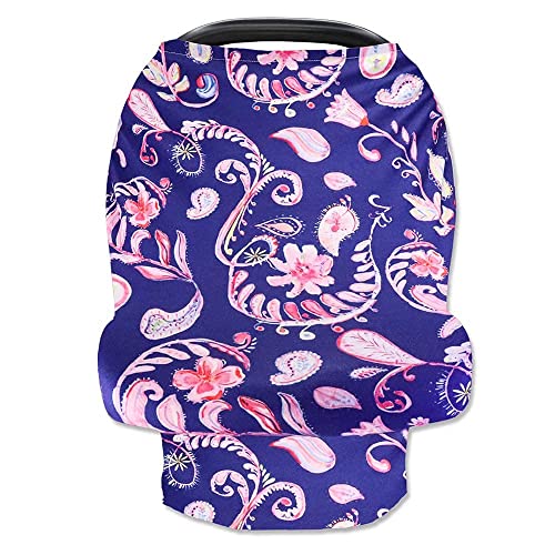 Paisley Car seat Cover Girls, Flower Infant Carseat Canopy for Newborn