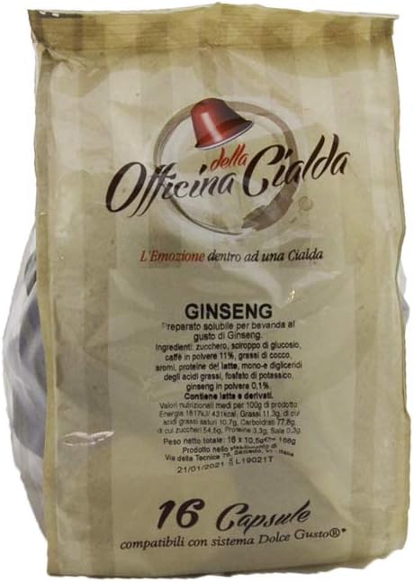 ODC Made in Italy Kit with 160 Ginseng Extract Coffee Capsules Compatible with NESCAFÉ Dolce Gusto Coffee Machines.