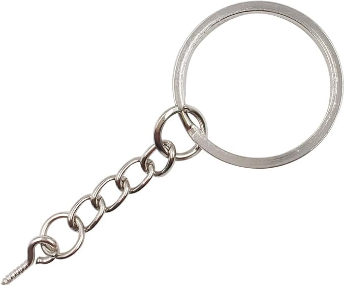 150Pcs Keychain Rings with Chain and 150Pcs Jump Ring with 150Pcs Screw