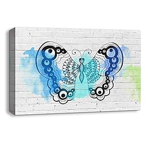 Canvas Wall Art Abstract Ink Animals Painting Artwork for Home Prints Framed - 12x18 inches