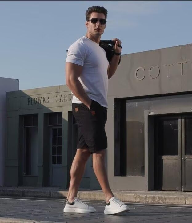 Tansozer Kurze Hosen Herren Shorts Herren Bermuda Sommer Shorts Leicht Atmungsaktiv Chino Shorts Elastische Taille Freizeithose Kurze Hose Männer Baumwolle Stretch Shorts mit Taschen DarkBlue L 3