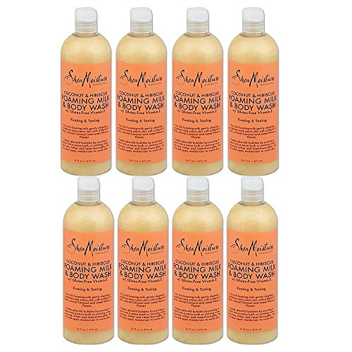 shea moisture coconut & hibiscus foaming milk & body wash