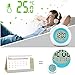 I2USHOP Alarm Clock for Kids Bedroom, Wake Up Light Digital Clock with Indoor Temperature & Calendar & 6 Natural Sound & 7 Colors Changing Light (Green)