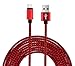 UNISAME 10Ft Extension Micro USB Bold Extra Strong Braided Charging Sync Data Cable Charger Cord for Galaxy S7 S6 Edge S5 Note 4 5 Tab, Moto G X, HTC and more