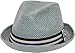 Peter Grimm Depp Fedora Hat w/ Striped Brim Size (Charcoal, L/XL)