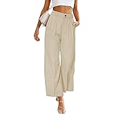 chouyatou Women's Elastic High Waisted Dress Pants Business Casual Work Pants Cropped Trousers