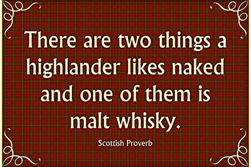 Laminated Scottish Proverb Things a Highlander Likes Naked Art Art Print 24 x 36in