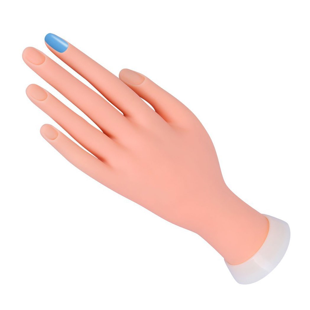 Nails practice model soft hand starter training nail art practice finger model for manicure flesh colour 9.3 x 6.0 x 24.5 cm