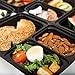 Meal Prep Containers 3 Compartment - Plastic Food Containers for Meal Prepping - Divided Lunch Containers Food Prep Containers - Reusable Food Storage Containers with lids Bento Lunch Box [15 Pack]