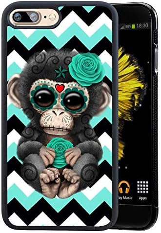 iPhone 7 Plus 8 Plus case Sugar Skull Monkey Full Body Case Cover Screen Protector Heavy Duty Protection case Shockproof case for iPhone 7 Plus 8 Plus