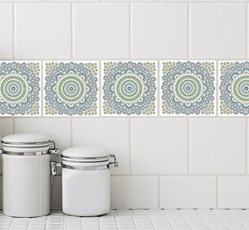 Odhams Press Multicolor Mosaic Tile Decals for 4" Tile