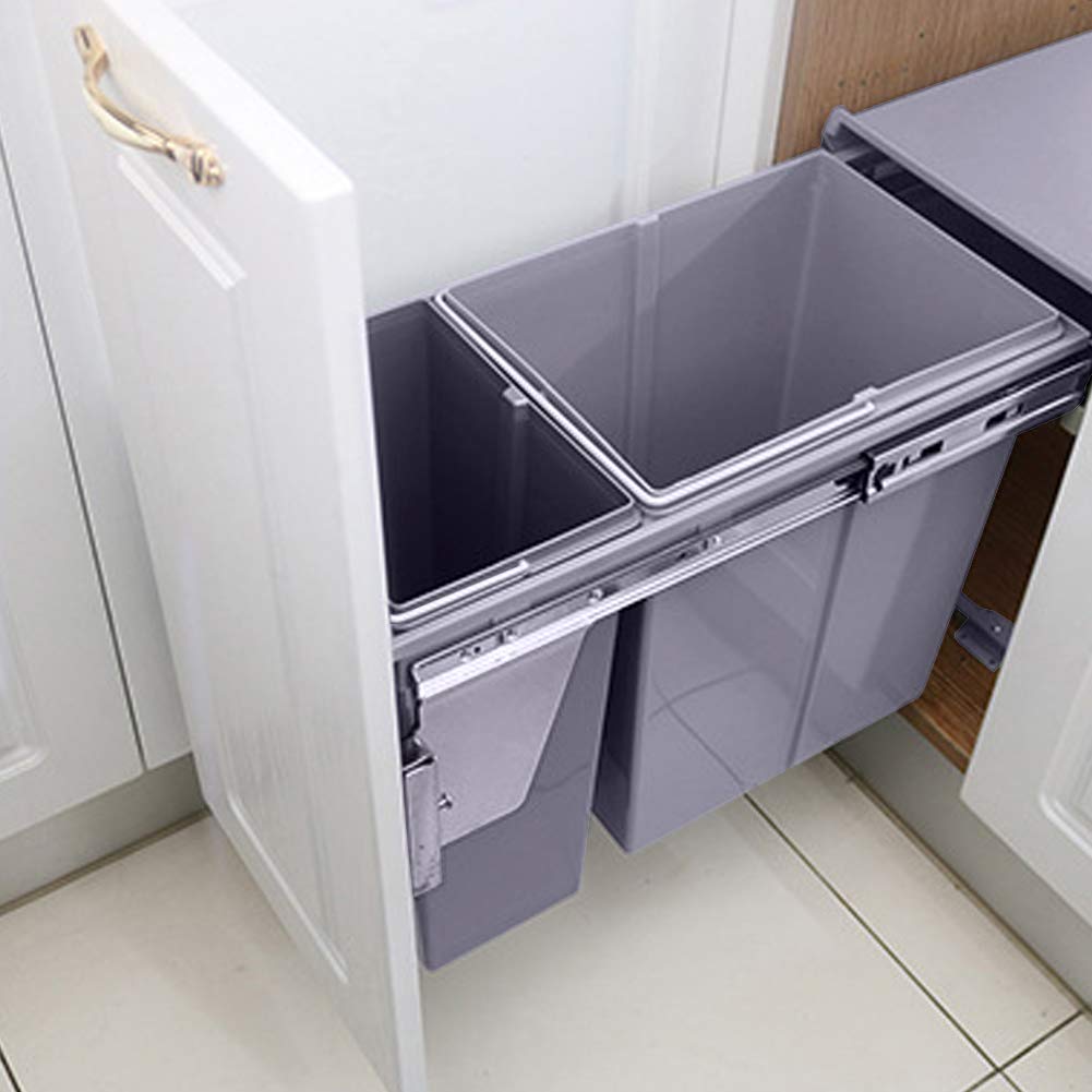 Buy XEMQENER 30L/40L Kitchen Pull out Bin with Sliding Buffer Kitchen