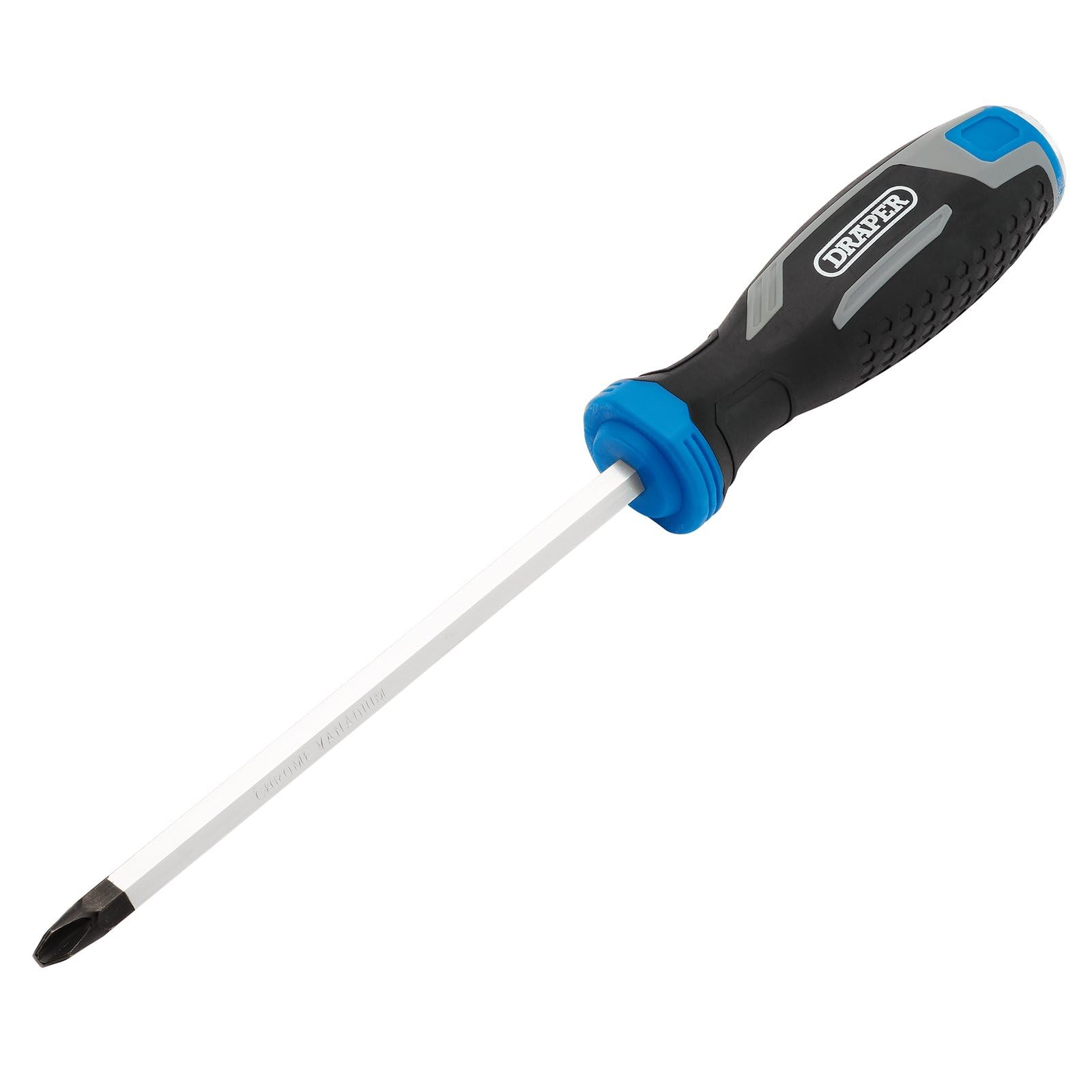 Draper Pound Thru Phillips Soft Grip Screwdriver, PH3 x 150mm - 13446 - Magnetic Tip, CRV Blade