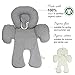 DorDor and GorGor Reversible Infant Head Support, Organic Cotton+ Mittens Pack Gray