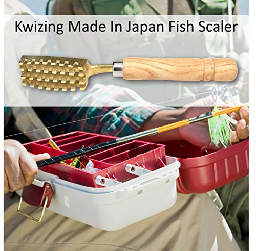 Kwizing-Made-in-Japan-Fish-Scaler-Brush-with-Brass-Serrated-Sawtooth-and-Ergonomic-Wooden-Handle-Easily-Remove-Fish-Scales-Without-Fuss-Or-Mess-Handcrafted-by-Japanese-Artisans