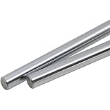 ReliaBot 2PCs 8mm x 500mm (.315 x 19.69 inches) Case Hardened Chrome Plated Linear Motion Rod Shaft Guide - Metric h8 Toleran