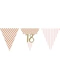 Bandierina Decorativa Per 21° Compleanno - Alandra Birthdays, Oro Rosa E Bianco, Lunghezza 1 Metro, Scritta '21' - 4