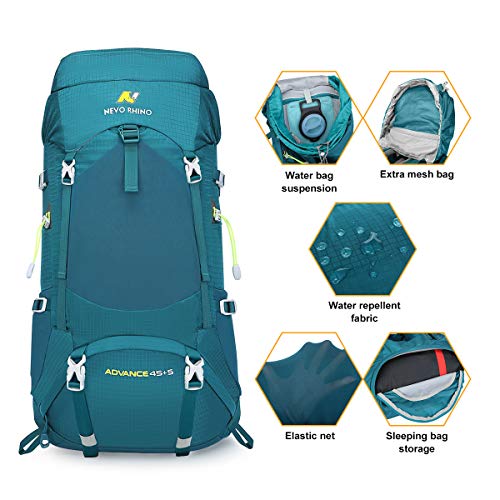N NEVO RHINO Internal Frame Hiking Backpack 40/50/60/65/80L, Mountain