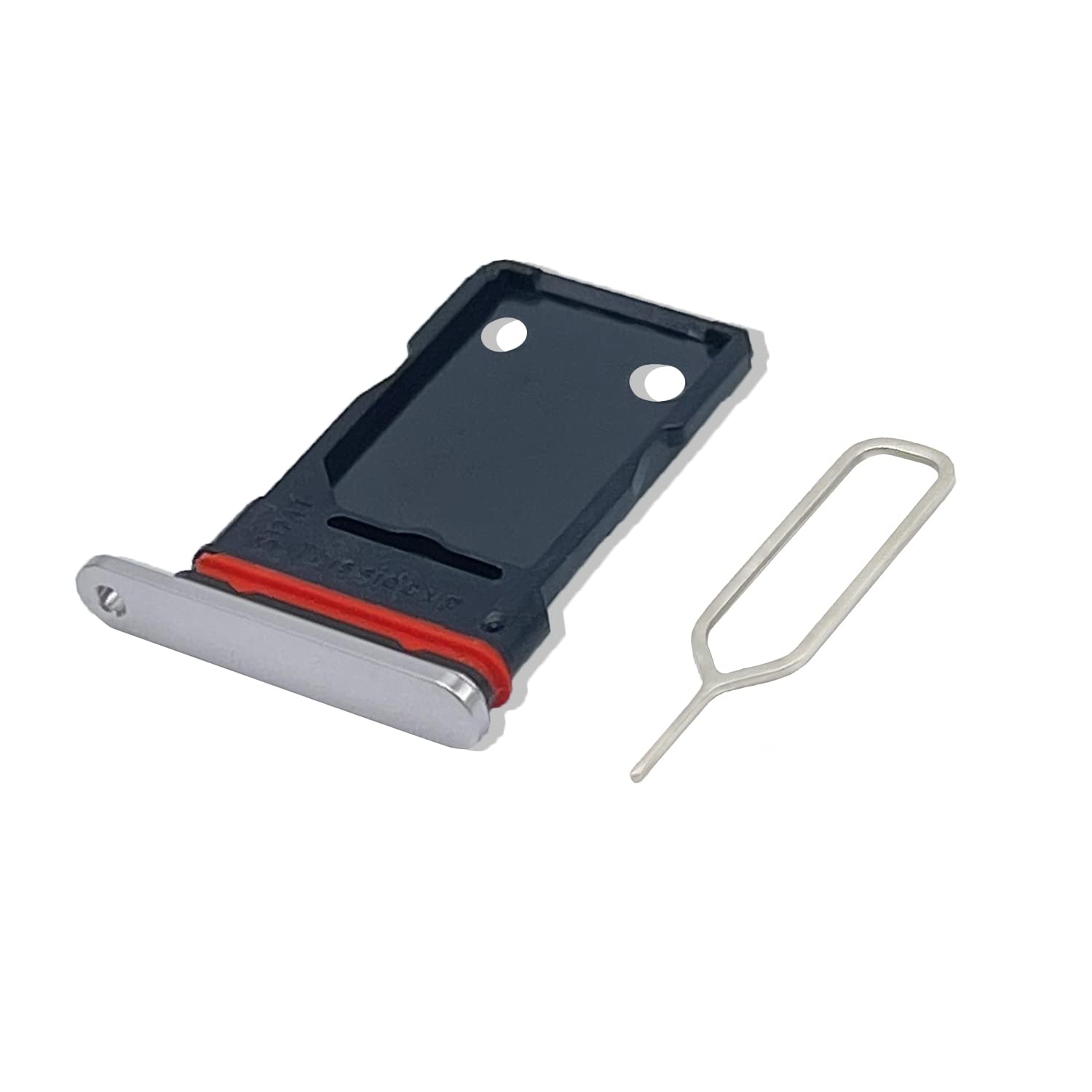 Eonpam Original DUAL SIM Card Slot Tray Holder Replacement for (Oneplus 8) Incl SIM Pin (Silver)