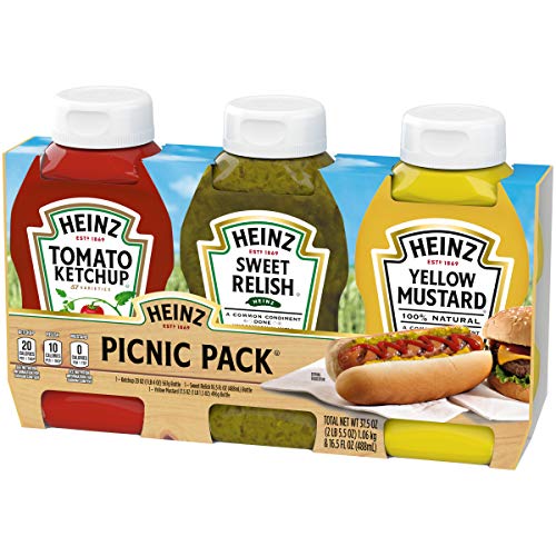 Heinz Ketchup, Sweet Relish & Yellow Mustard Variety Pack (3 Bottles